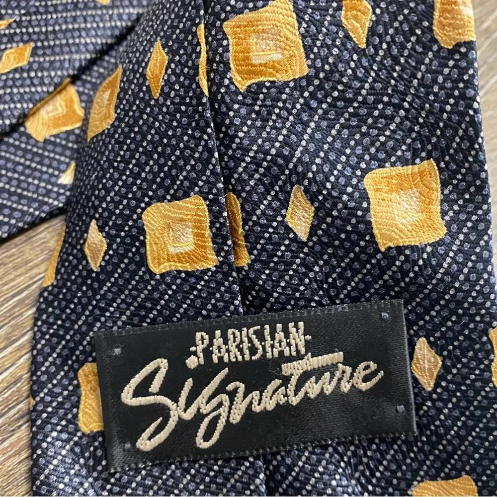 Elegant Black and Gold Men's Lot Ties Parisian Signature, QBrand, Joseph‎ Abboud
